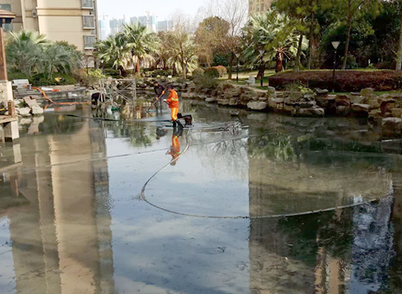 渭源景观池淤泥清理